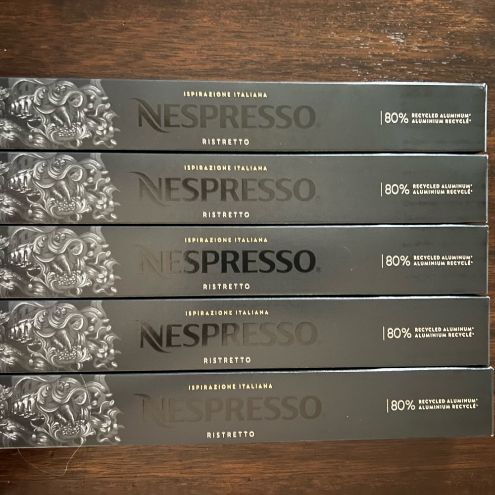 Set of 5 sleeves Nespresso Ristretto Original (10 capsules total)